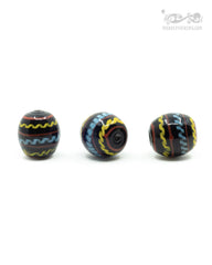 Migration period glass bead Bodarp (Skåne), black, 5 pieces