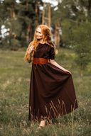 Festival jurk Melisande, bruin