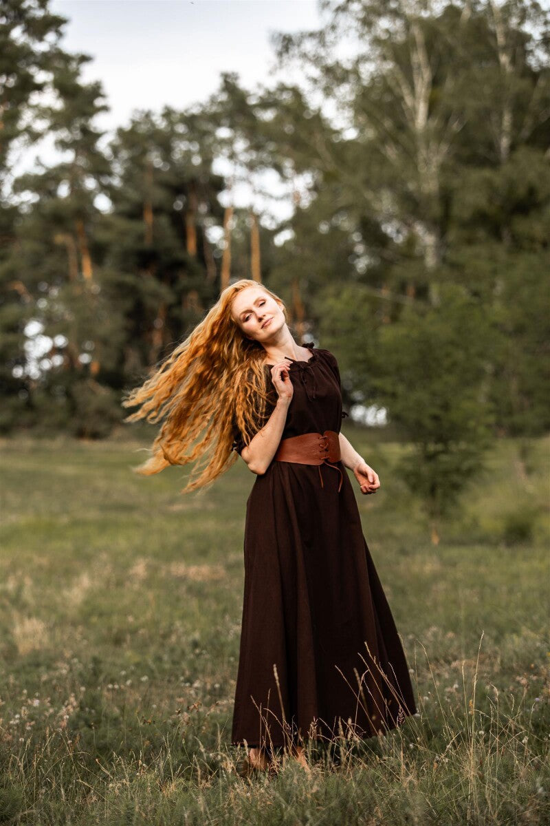 Festival jurk Melisande, bruin