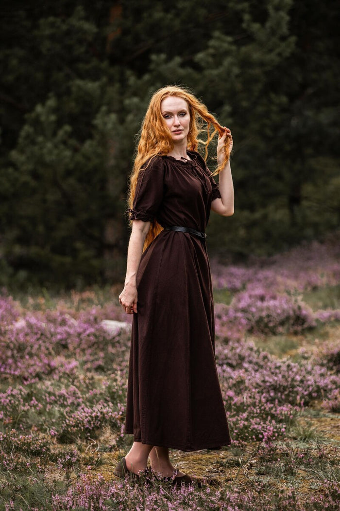 Festival jurk Melisande, bruin