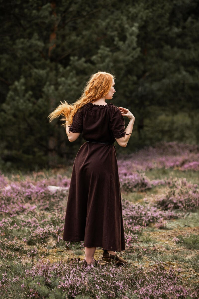 Festival jurk Melisande, bruin