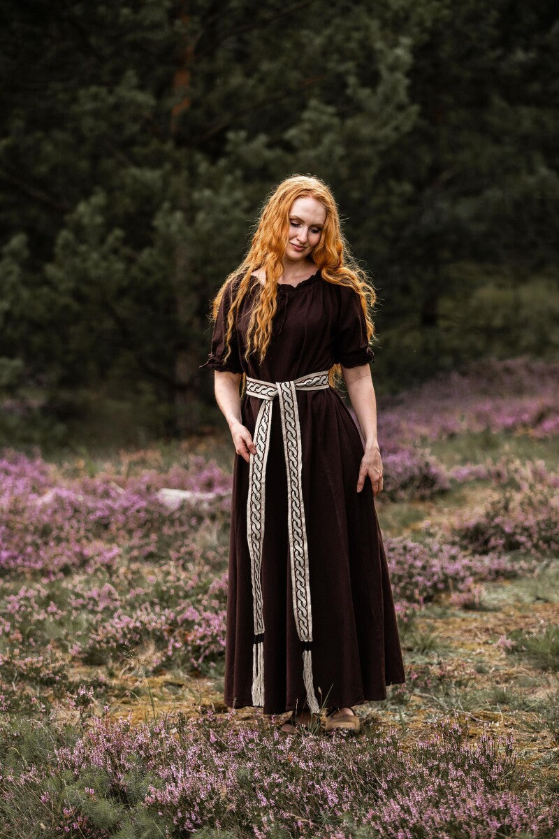 Festival jurk Melisande, bruin