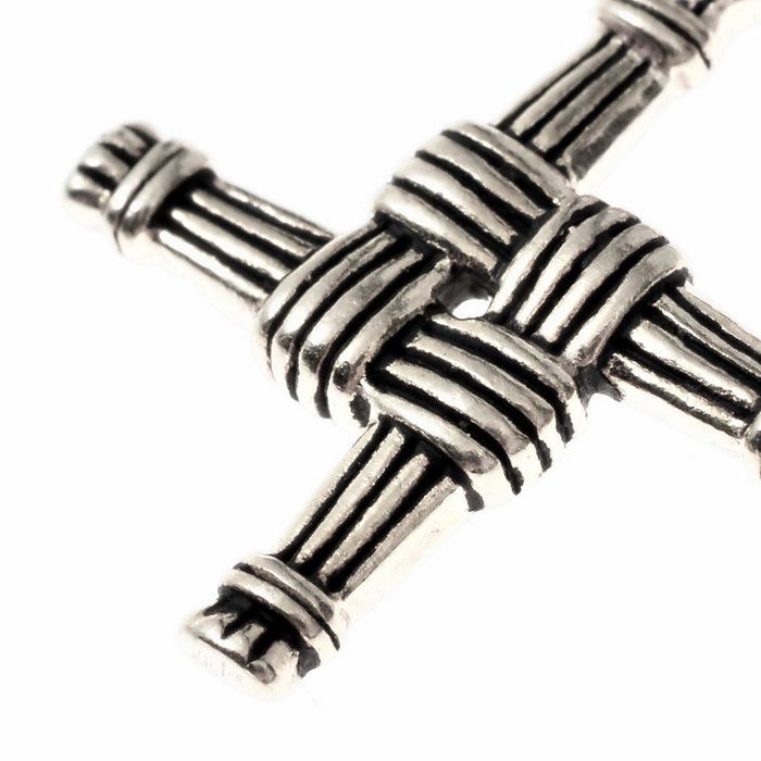 Irish Brigid cross pendant, bronze
