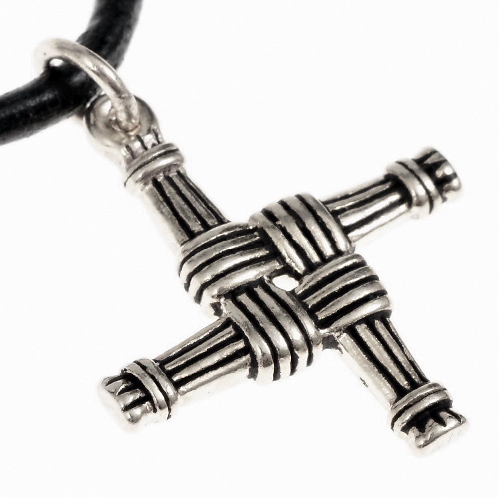 Irish Brigid cross pendant, bronze