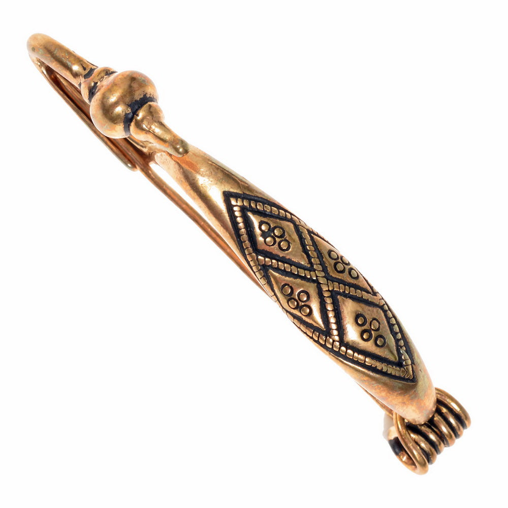 Early La Tènefibula, big, bronze