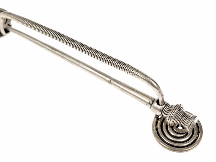 Bronze Age-violin bow fibula, Rogaland, silvered bronze