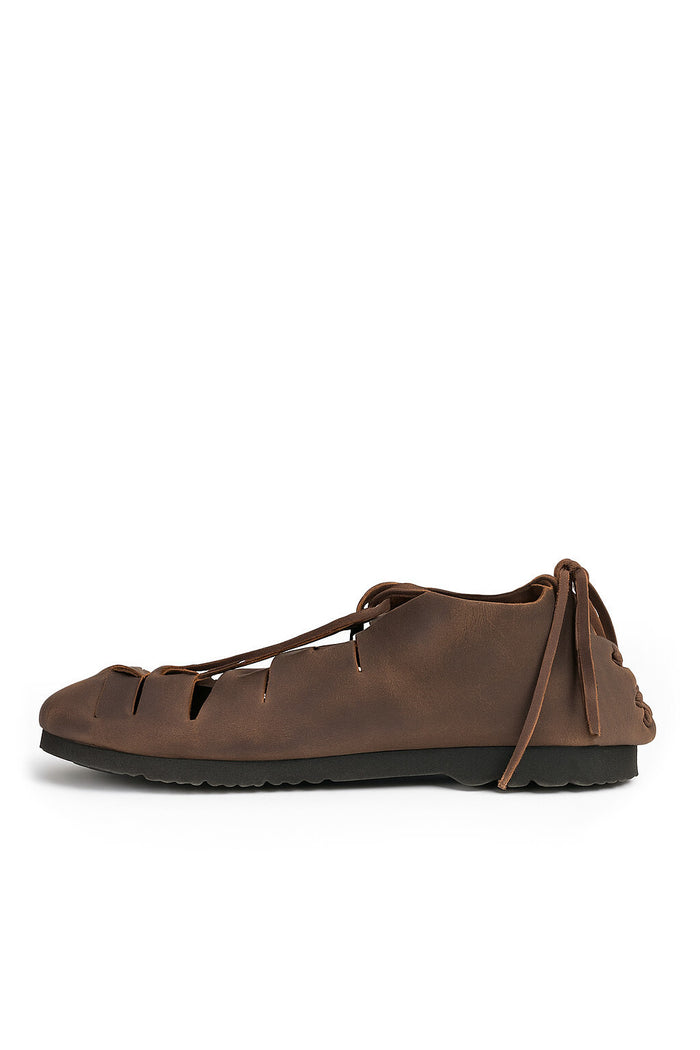 Leather sandals, Iron Age, brown