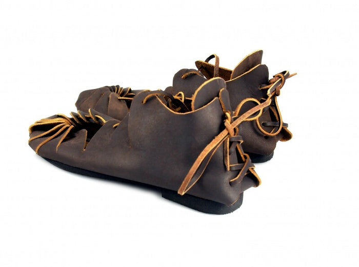Leather sandals, Iron Age, brown