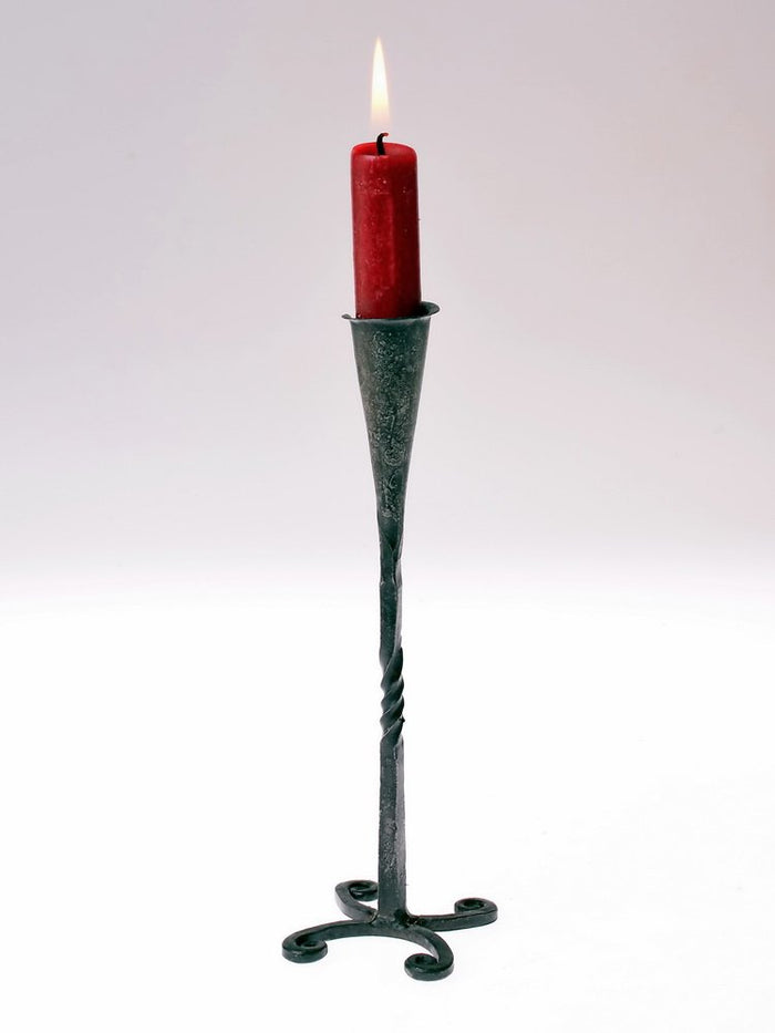 Forged candlestick 'Morgaine', medieval, iron