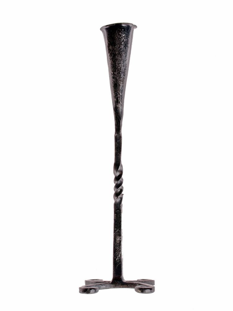 Forged candlestick 'Morgaine', medieval, iron