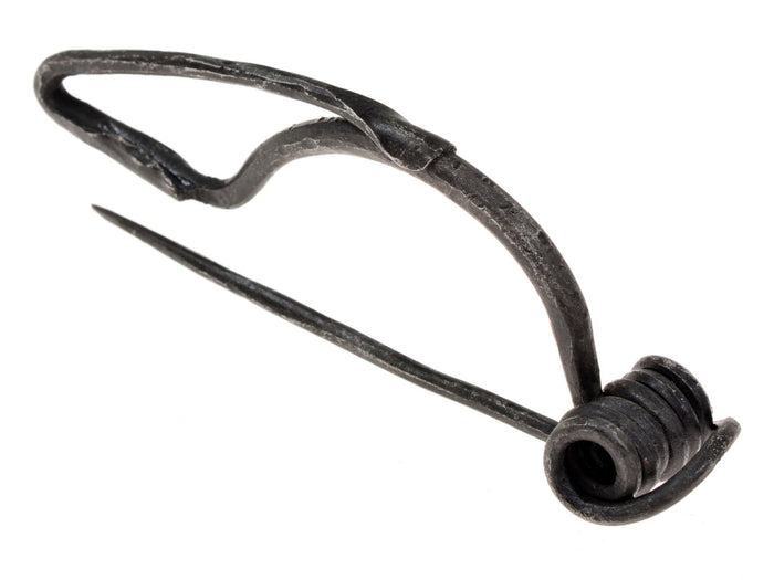 Celtic spiral wire fibula, iron, Central La Tène