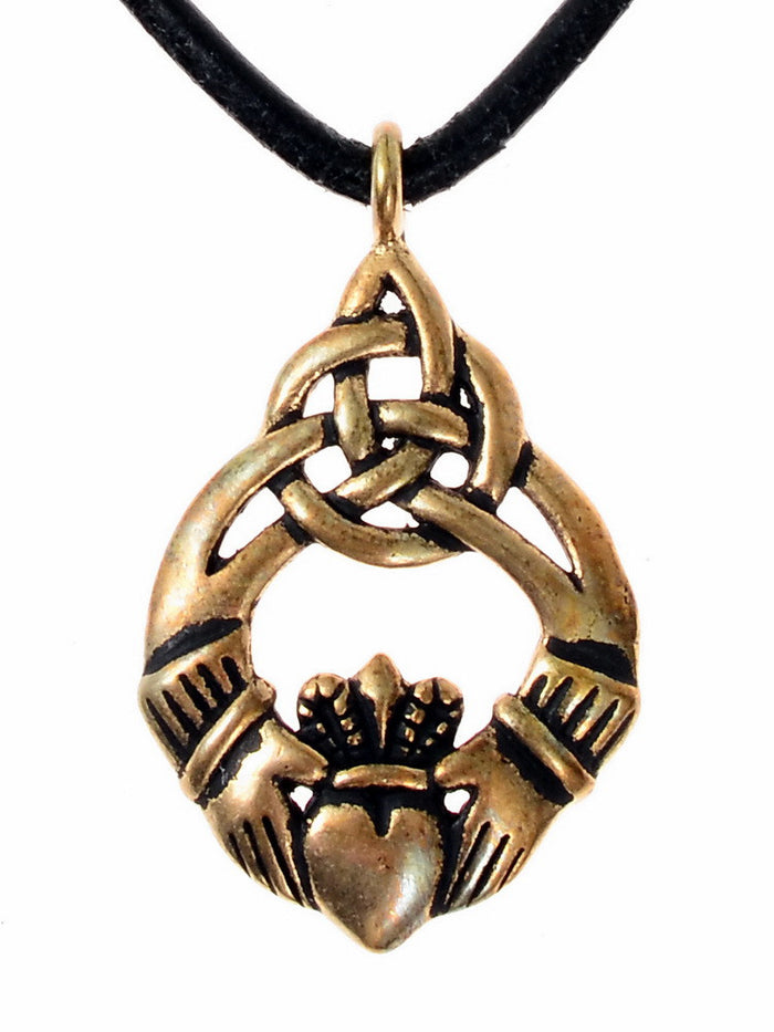 Claddagh pendant, 17th century, bronze