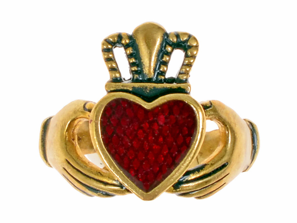 Claddagh ring, 17th century, silvered bronze