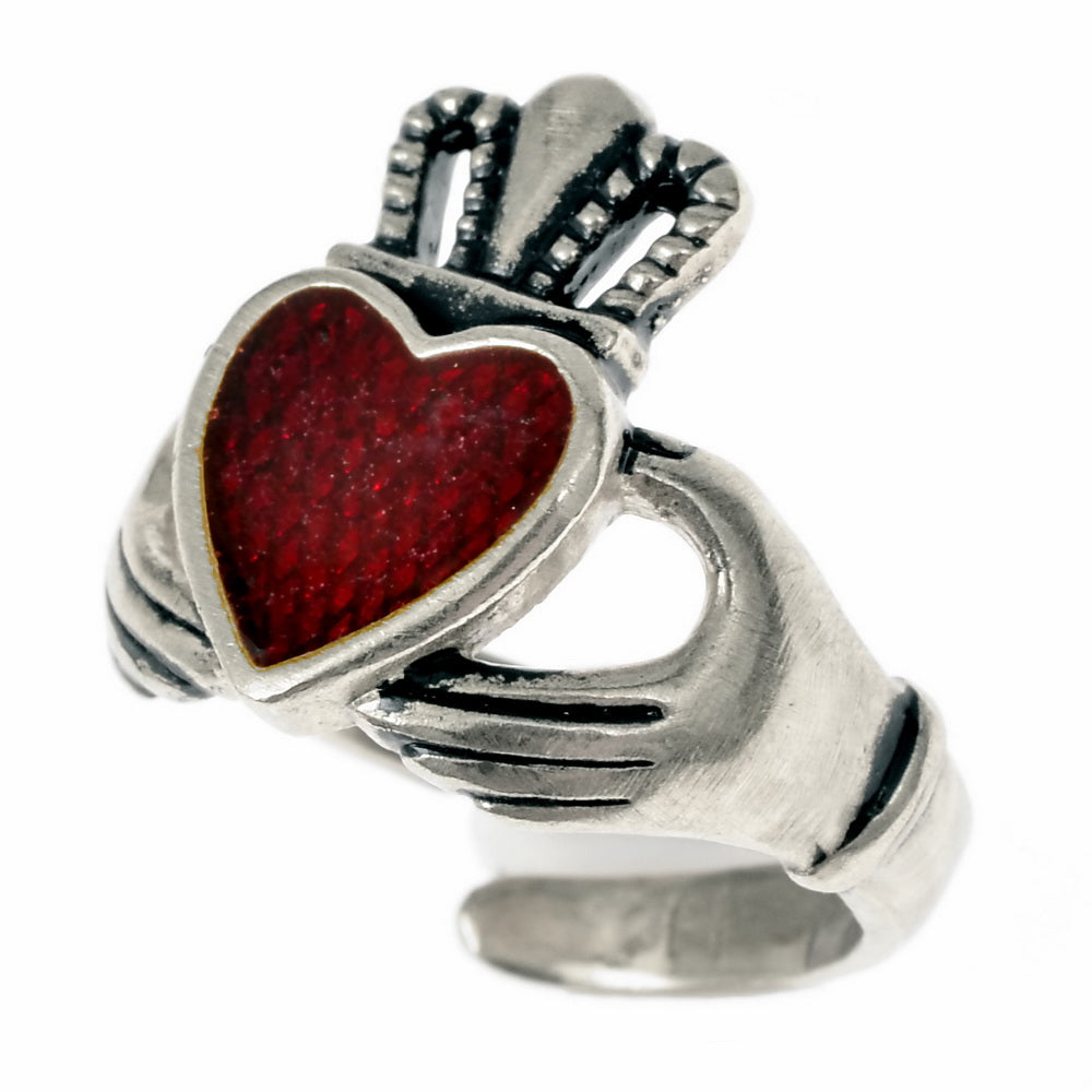 Claddagh ring, 17th century, silvered bronze
