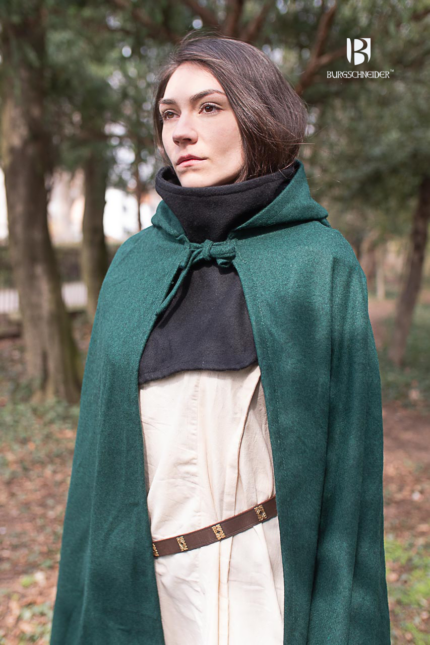 Mantel Hibernus groen, wolmix