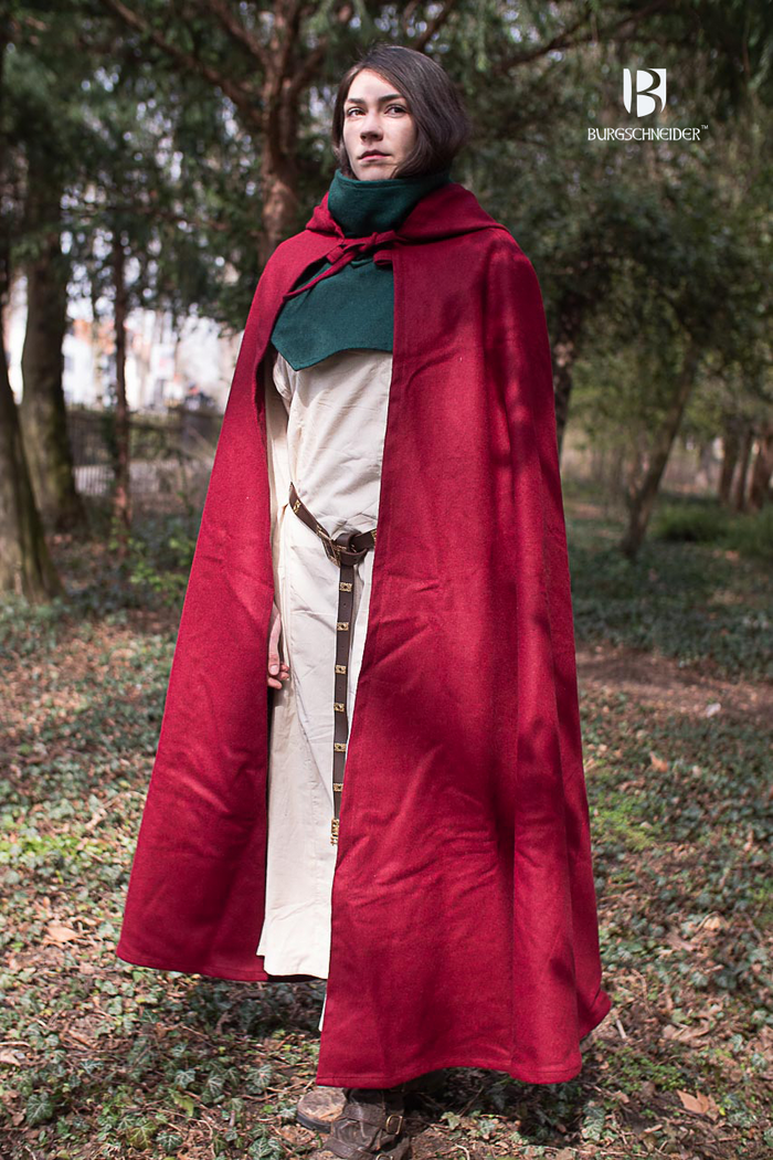 Mantel Hibernus, rood, wolmix