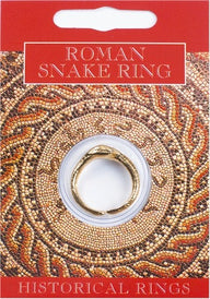 Romeinse dubbele slangenring, verguld tin