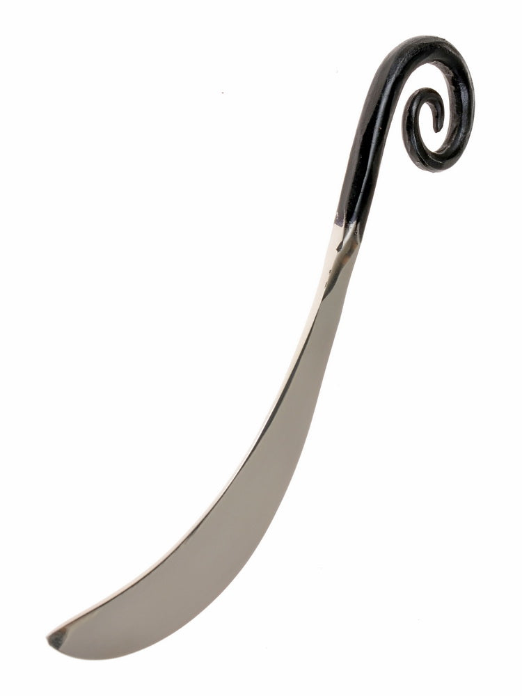 Druid knife, carbon steel with leather sheath
