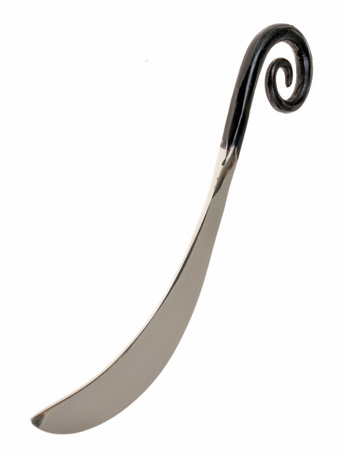 Druid knife, carbon steel with leather sheath