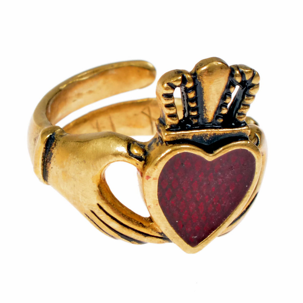 Claddagh ring, 17th century, silvered bronze