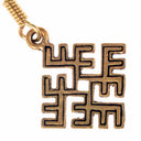 Baltic Ugunskrusts-earrings (fire cross), bronze