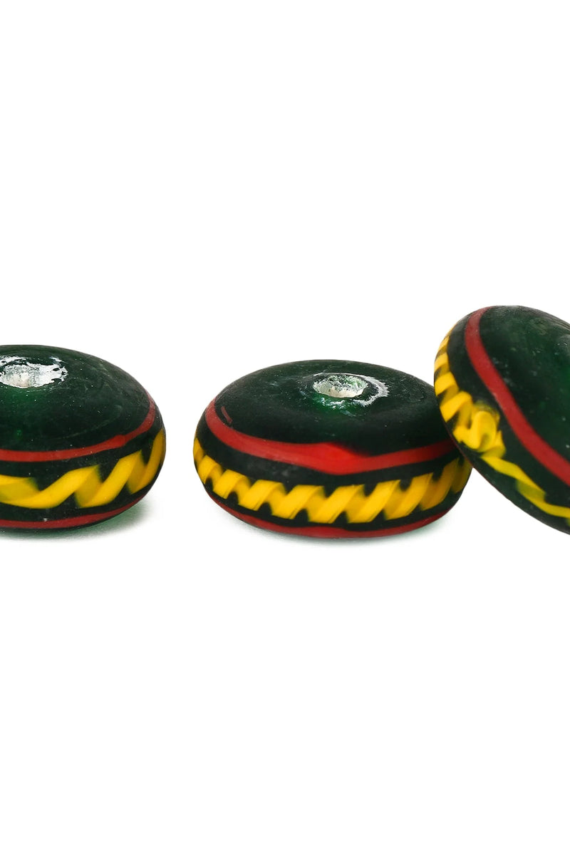 Germańskie koraliki szklane z okresu wędrówek ludów, zielone