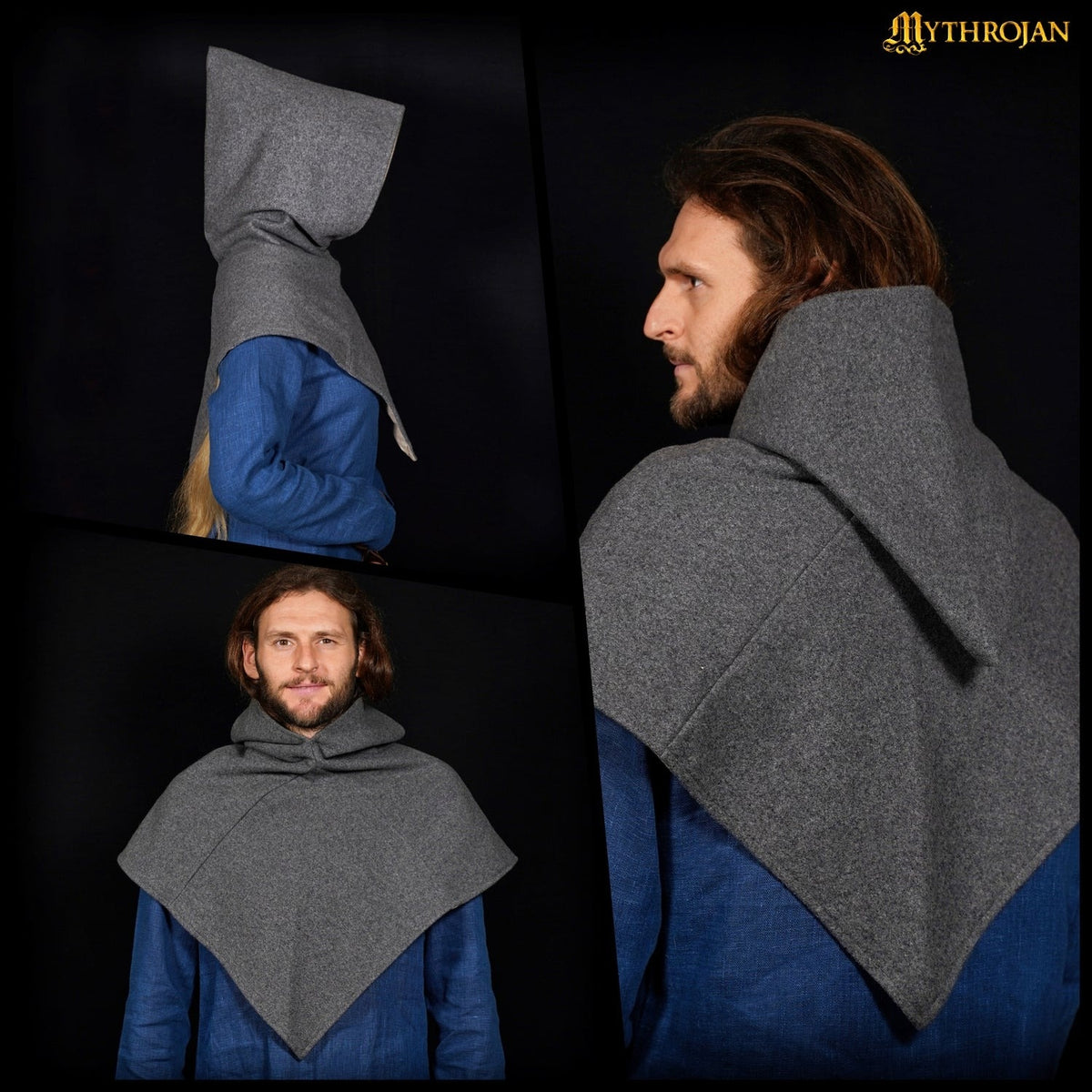 Skjoldehamn viking chaperon, wool & linen