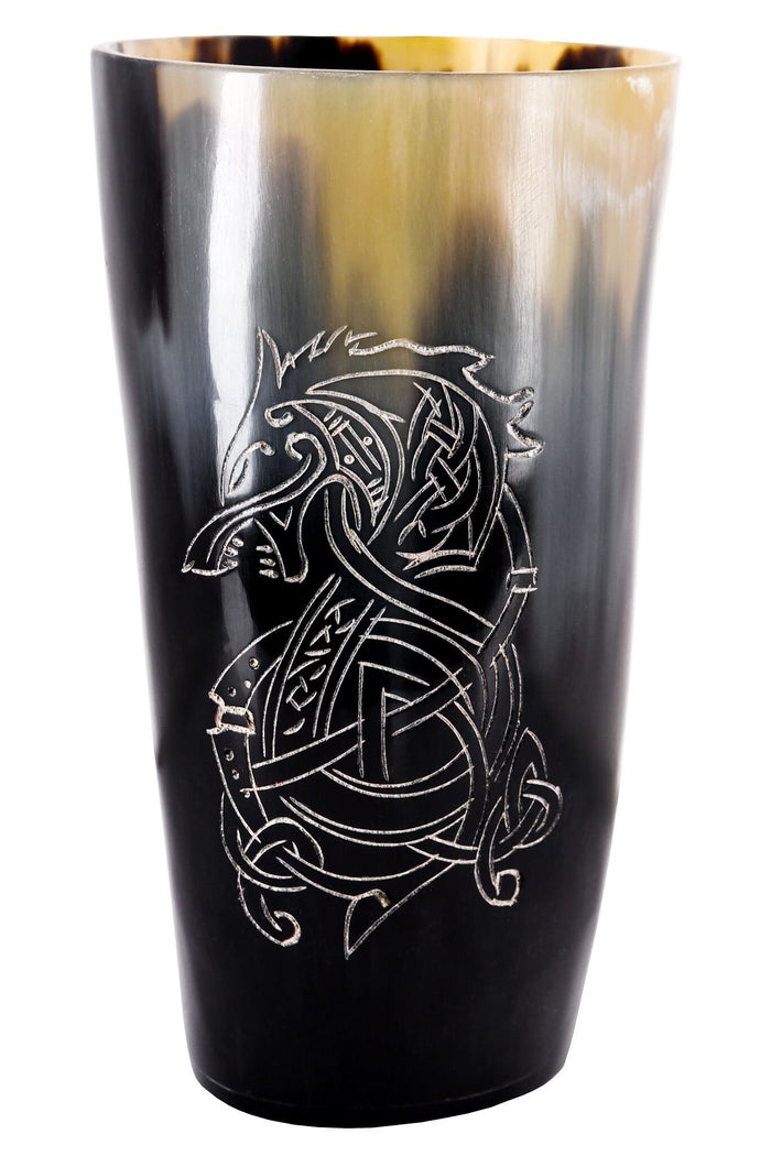 Horn drinking cup Fenrir, 100-200 ml