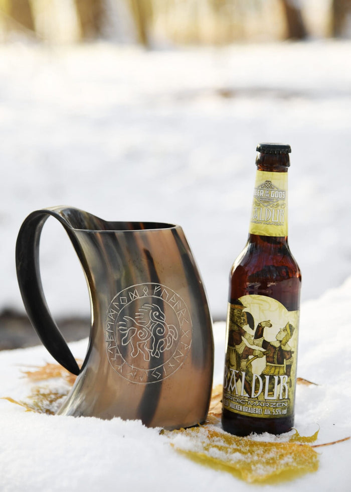 Horn drinking mug Sleipnir, 650-1000 ml