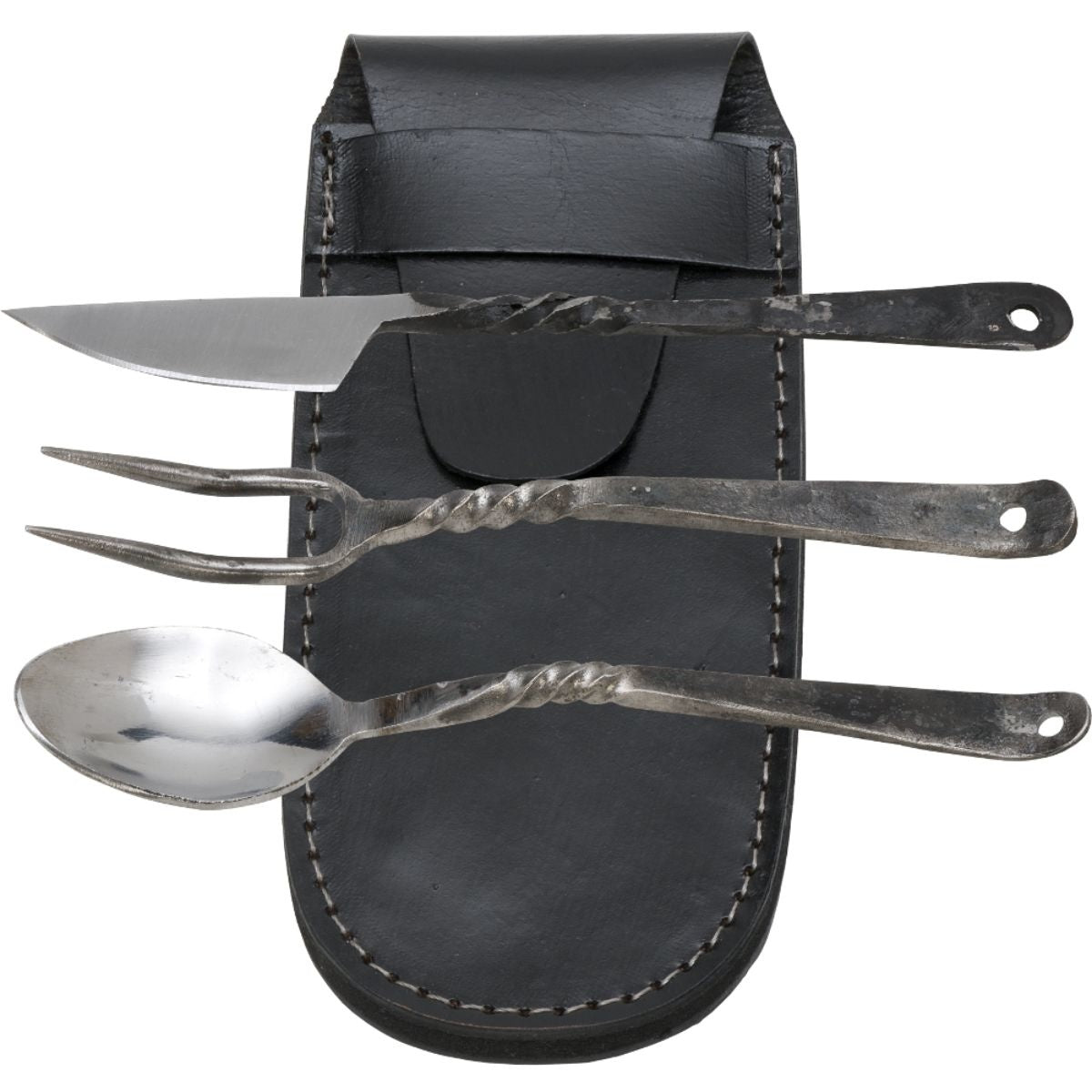 Cutlery set Landsknecht with pouch, stainless steel