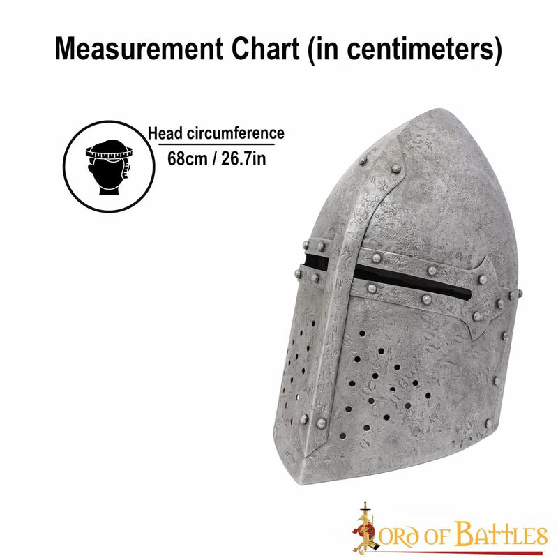 Casco de caballero con acabado antiguo, 1,6 mm
