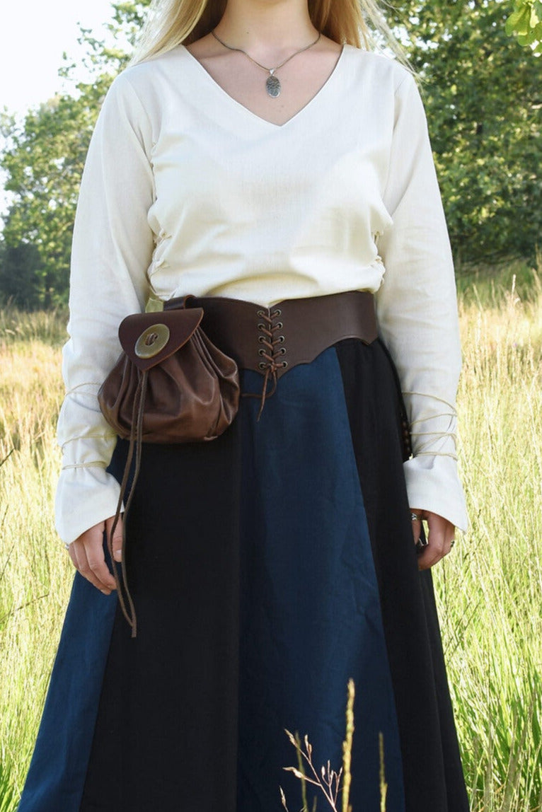 Blusa medievale Aubrey, naturale