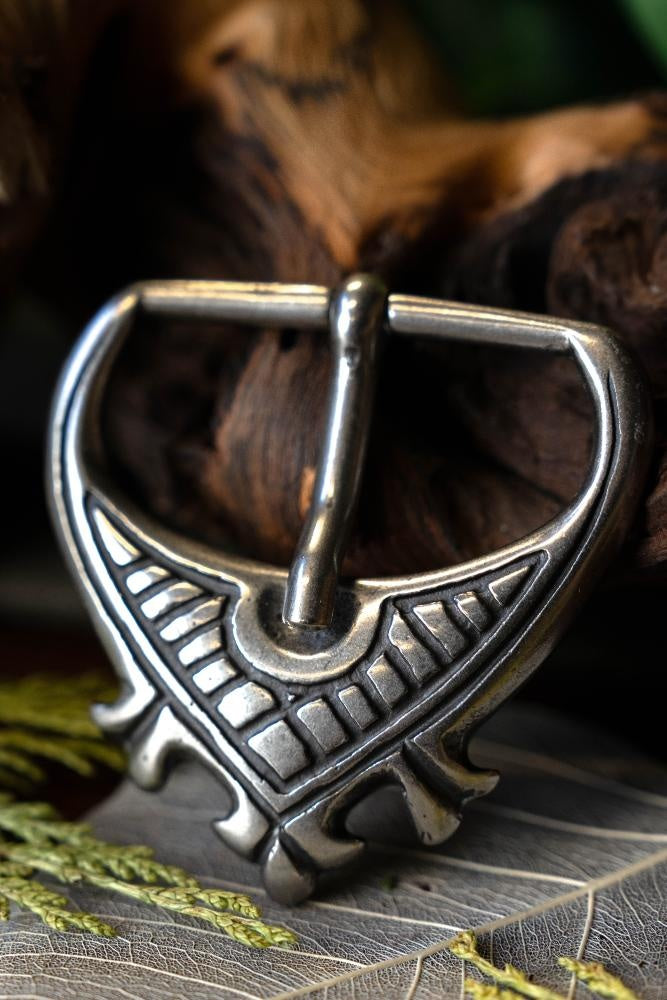 Medieval buckle 4,5 cm, silver plated
