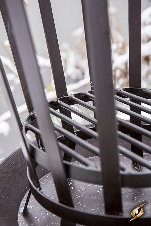 Brazier with metal tray