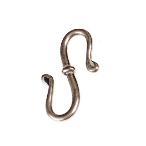 Jewellery hook, 2x1 cm, silvered bronze