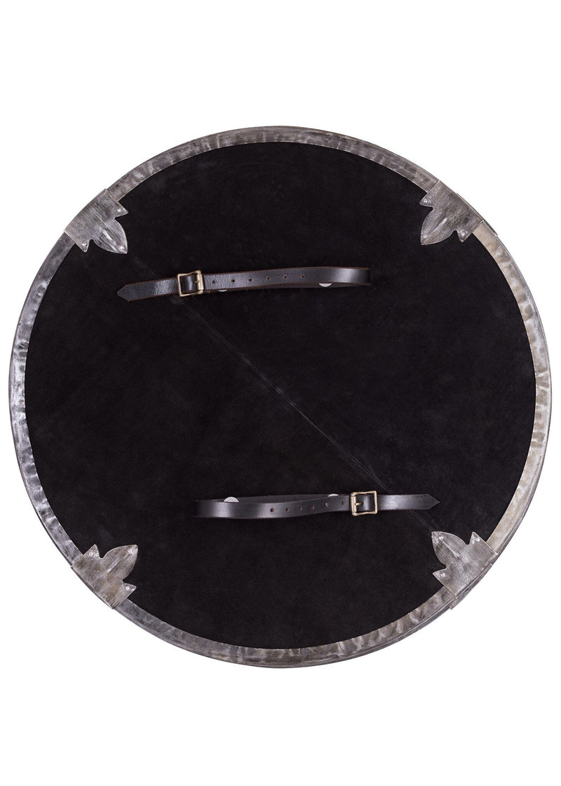 Houten rondschild met kruis