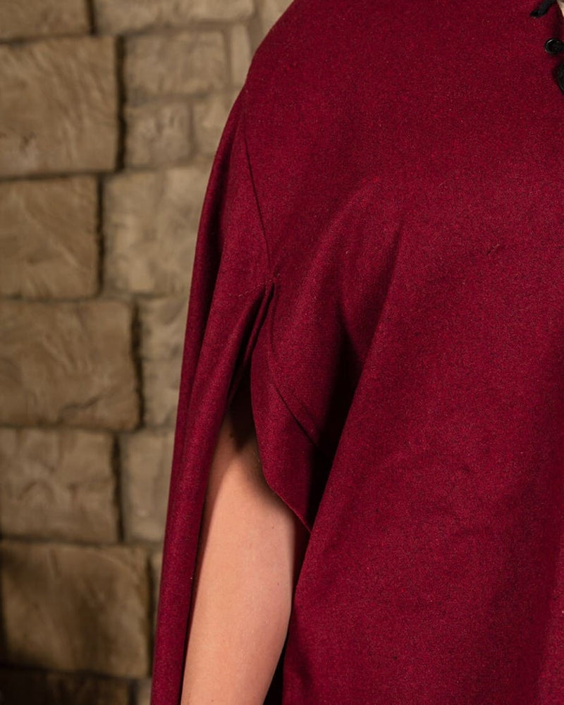 Gardecorp, travel cloak Raven, wool blend, red