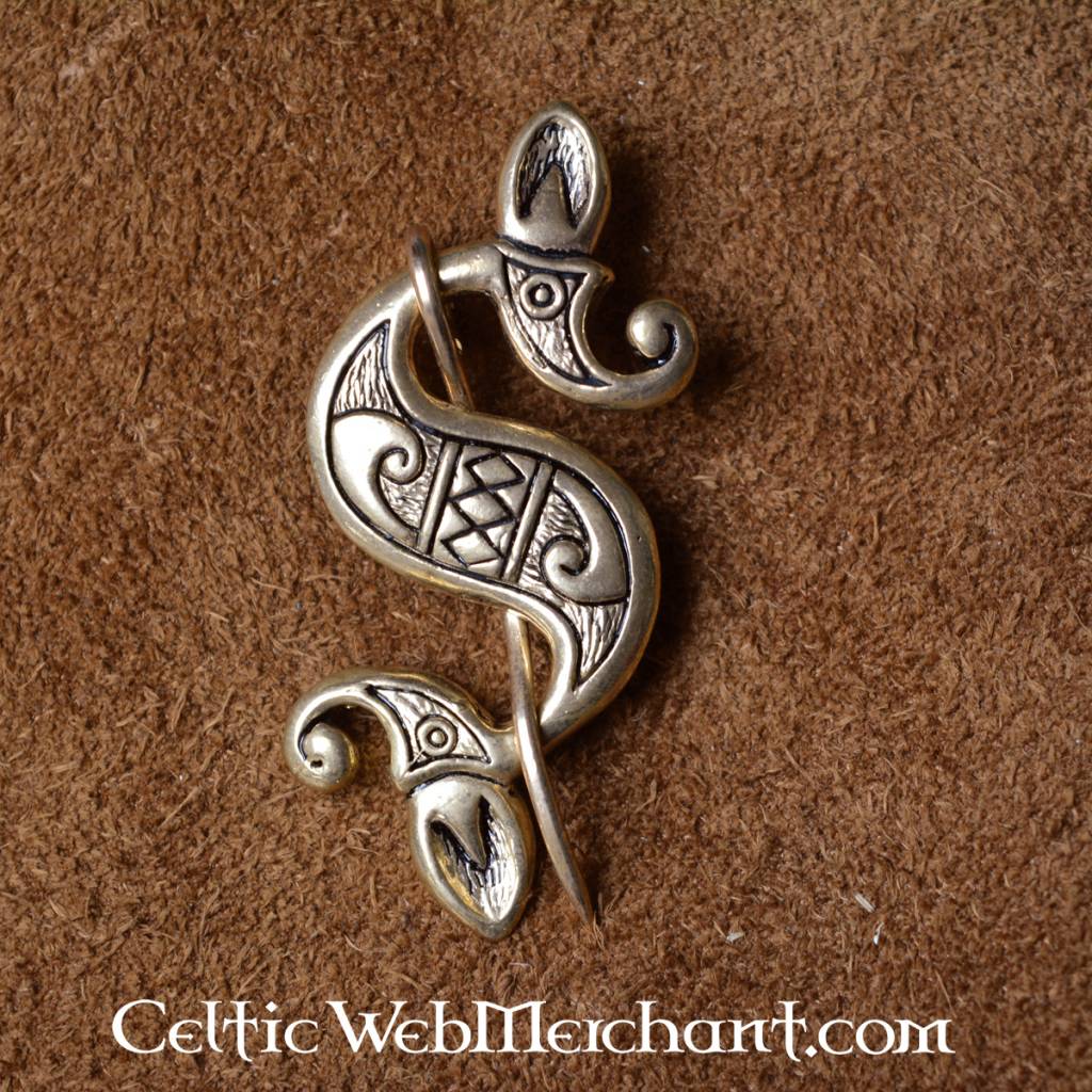 Gallo-Roman seahorse fibula, bronze