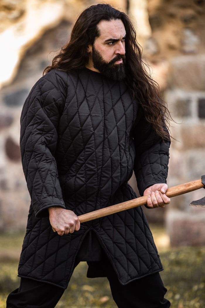 Medieval gambeson, black