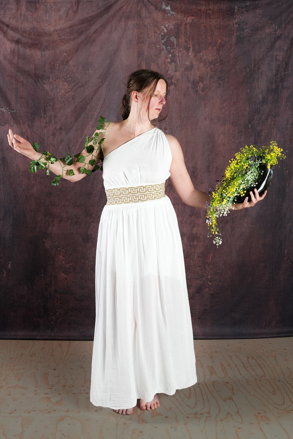 Goddess Dress Gaia, white