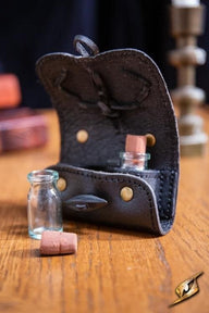 Potion holder with two bottles, black