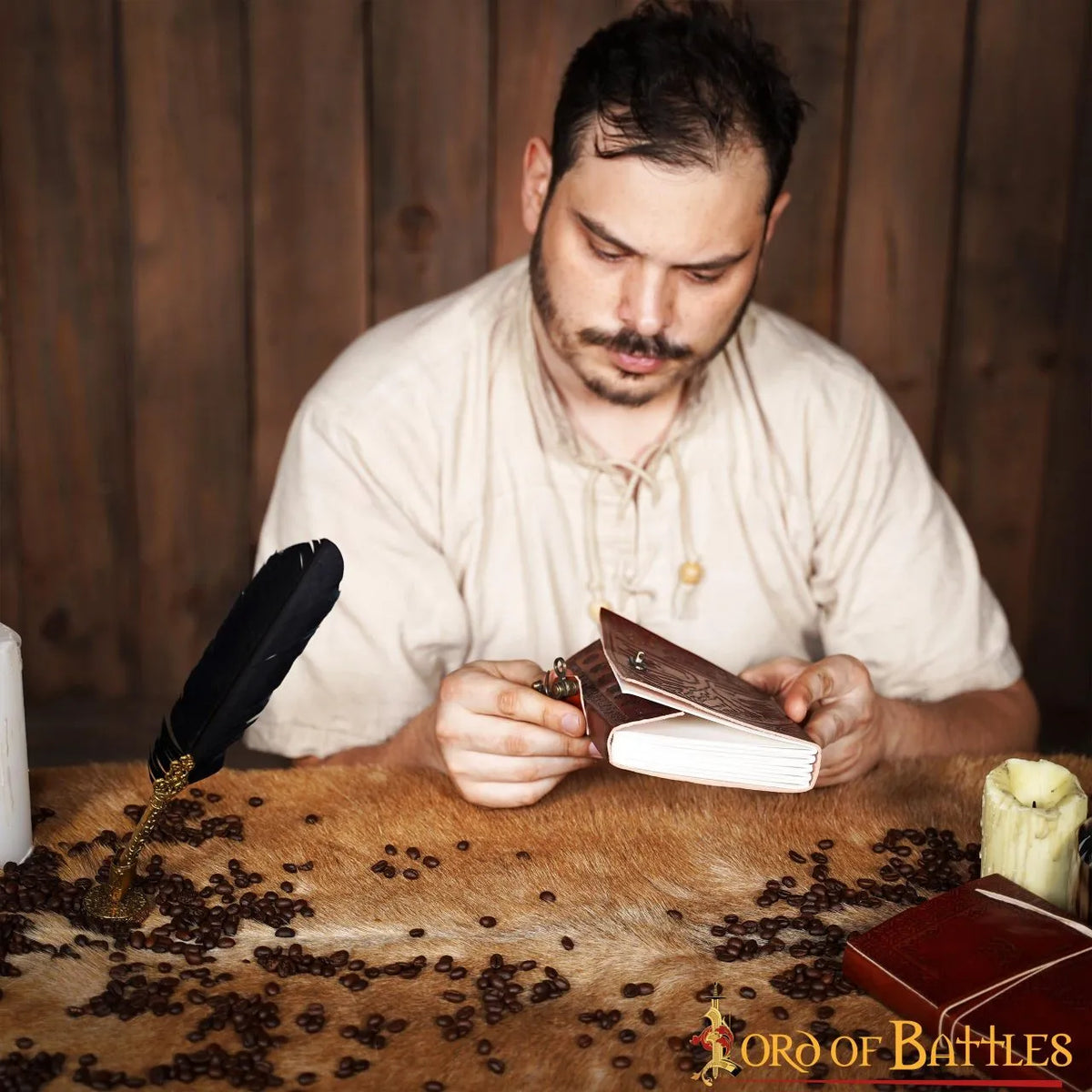 Leather book Yggdrasil with lock