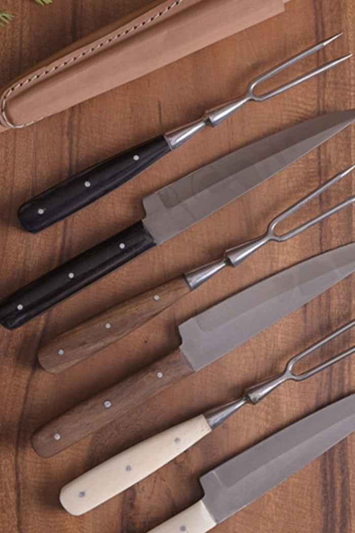 15th-16th century cutlery set knife and fork, stainless steel