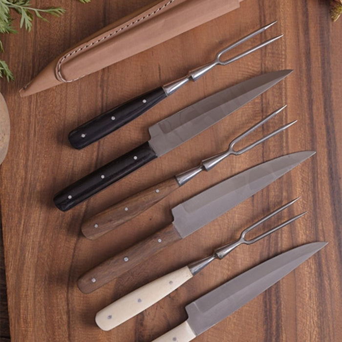 15th-16th century cutlery set knife and fork, stainless steel