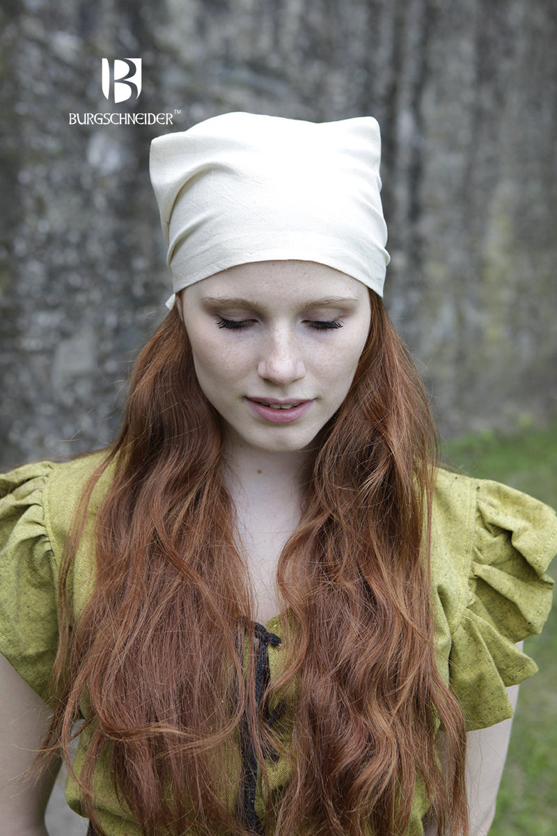 Viking headkerchief Marianne, set of 2, brown & cream