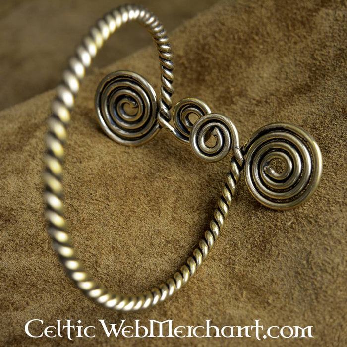 Celtic upper bracelet with spirals, bronze