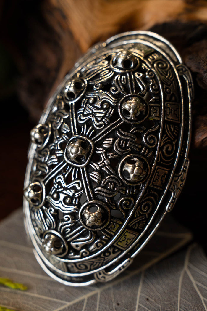 9th-century Viking tortoise brooch, Borre style, bronze, price per piece