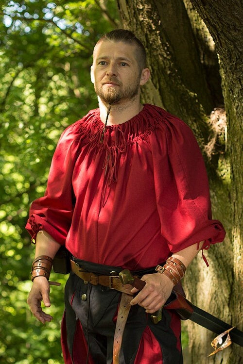 Renaissance shirt Cosimo, red