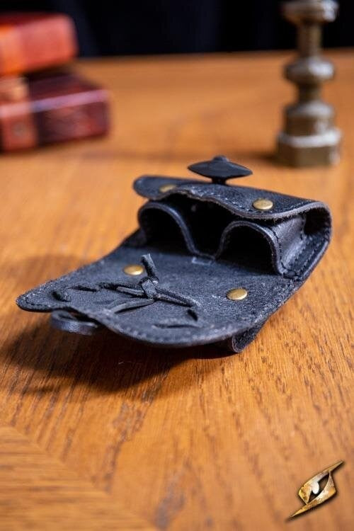 Potion holder with two bottles, black