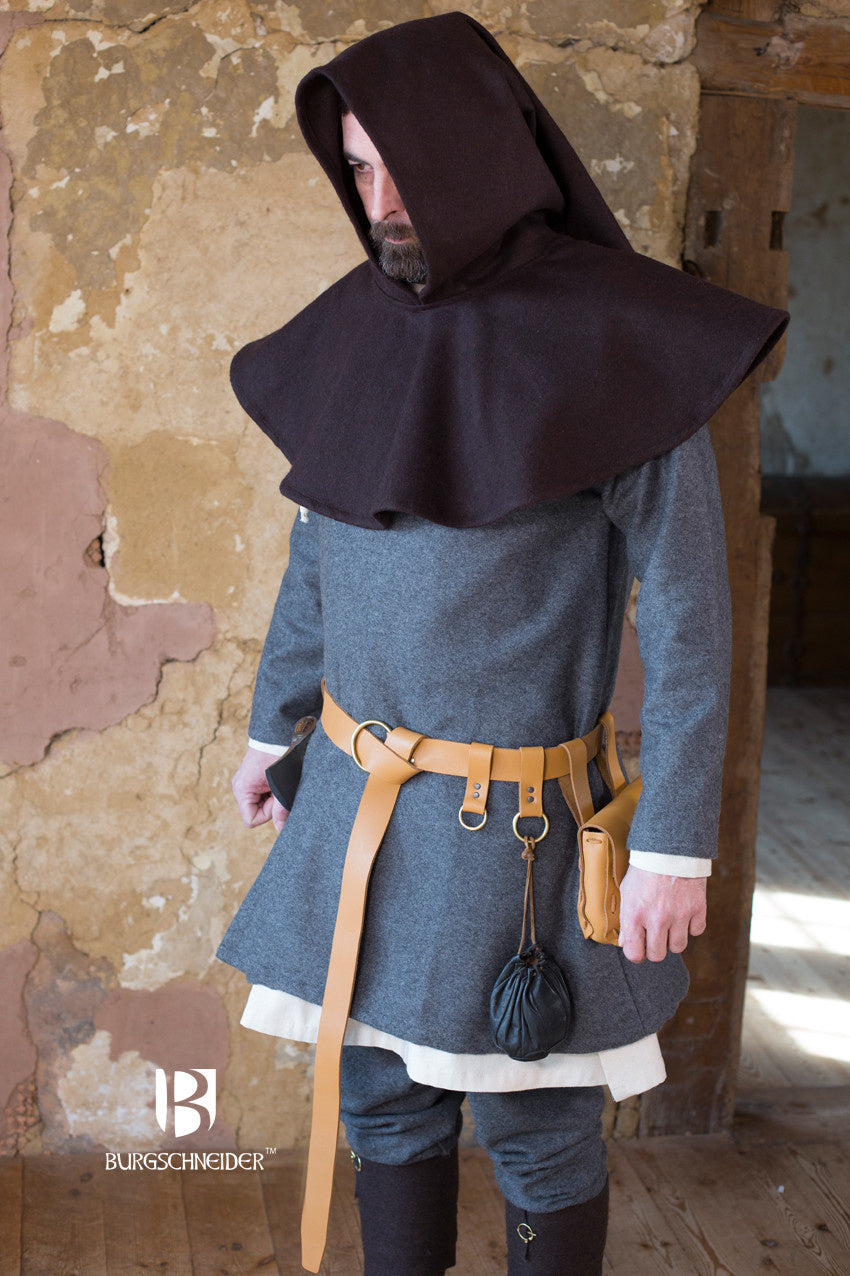 Chaperon Cucullus, wool blend, brown